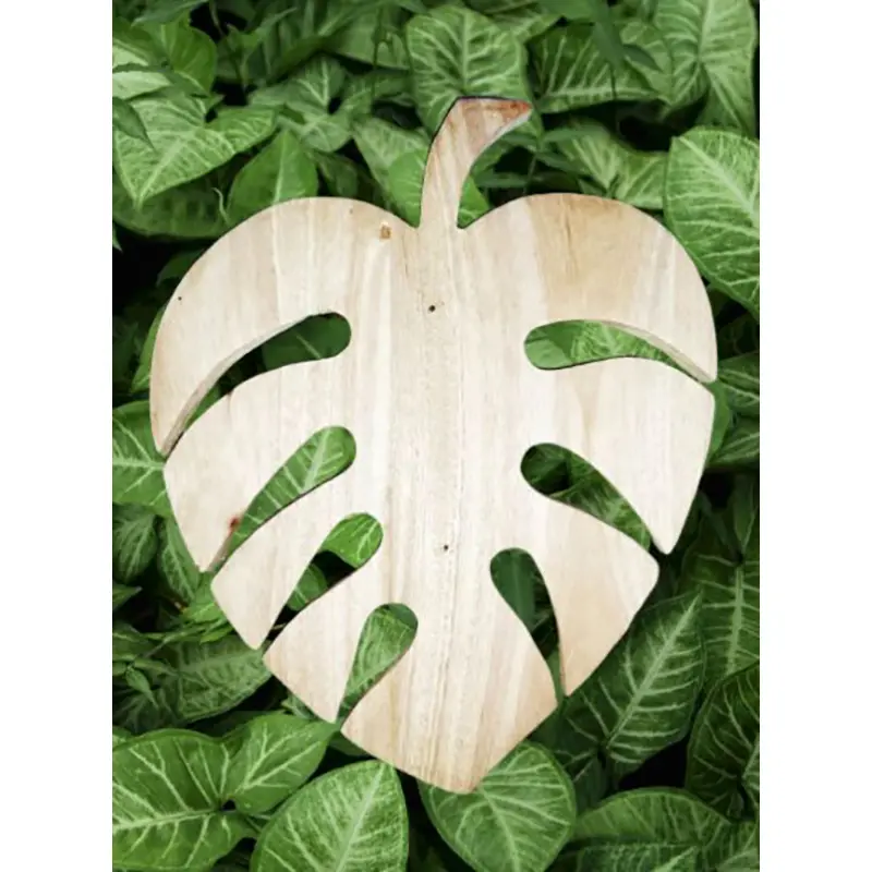 Picture of Leaf style High quality 100%Teak Cutting Board /Wall Decoration Wallmate/Tea Serving Tray - Multicolor