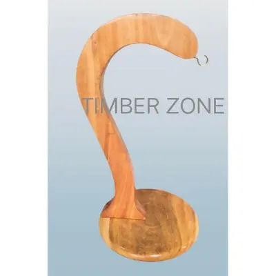 Picture of Counter-top Italian Wood Banana Hanger Holder Stand Stainless Steel Hook Kitchen Utensil Home Accessories - Multicolor