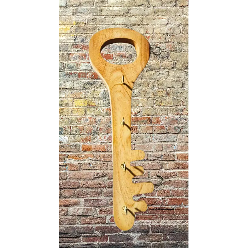 Picture of Wooden Wall Hanging Key Holder with Polish - Multicolor