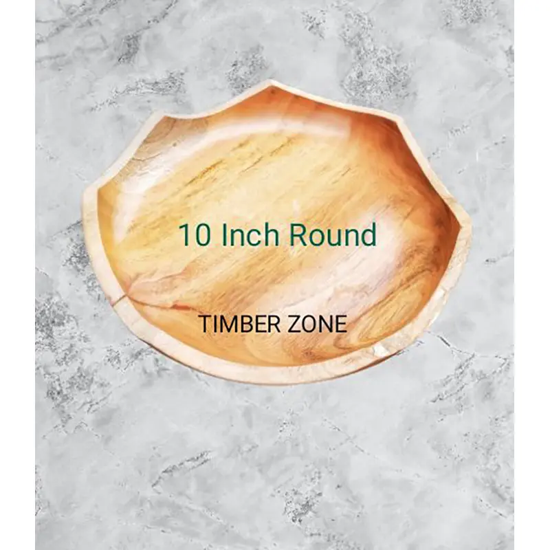 Picture of Stylish High Quality Wooden Fruit Serving Tray Plate  ( 10 INCH ) - Multicolor