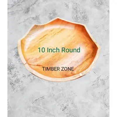 Picture of Stylish High Quality Wooden Fruit Serving Tray Plate  ( 10 INCH ) - Multicolor