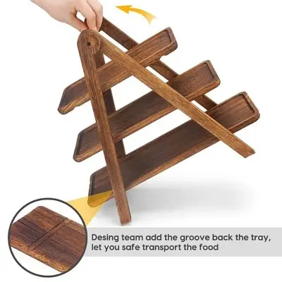 Picture of Kitchen rack KItchen organiser food serving tray 3 step - Multicolor