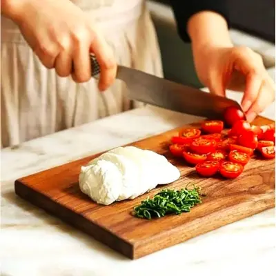 Picture of Mahogany Wooden Chopping Board (12 inch *8 inch) - Multicolor