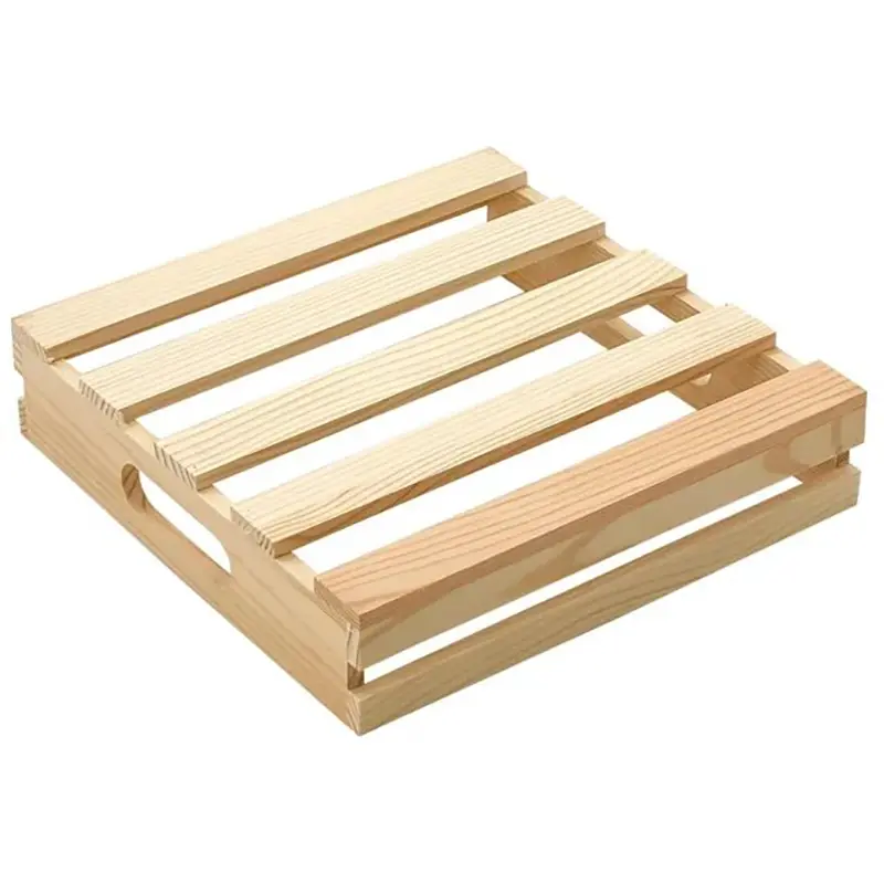 Picture of Wooden Pallet Crates Unfinished Wood Trays Storage for DIY Crafts ( 10" *10") - Multicolor