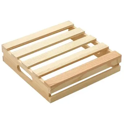 Picture of Wooden Pallet Crates Unfinished Wood Trays Storage for DIY Crafts ( 10" *10") - Multicolor