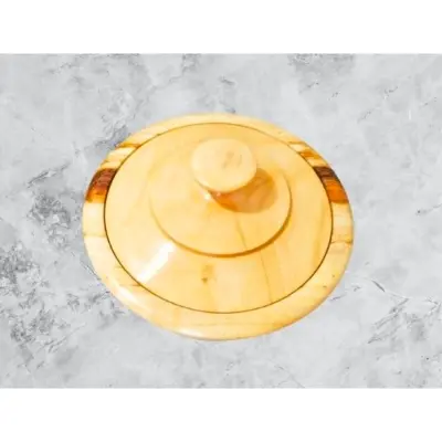 Picture of 1 pcs Classic Style Mehguni wood bowl kitchen storage bowl dry food containers dinner dishes vintage salad rice style tableware noodles bowl with lid - Multicolor