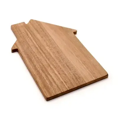 Picture of New Designed Custom Acacia Wood Chopping Blocks Serving Cheese Board House Shape Wooden Cutting Board - Multicolor