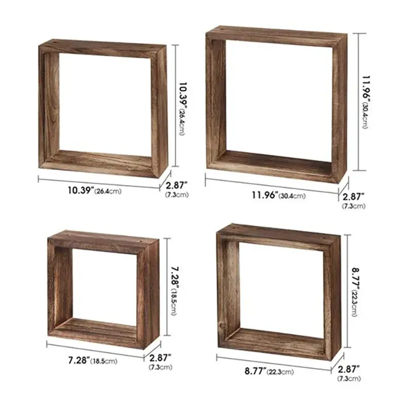 Picture of Home Living room decorative shadow Floating Display set top box wall cube shelf wall boxes shelves ( 12 inch *12 inch ) 1 PCs - Multicolor