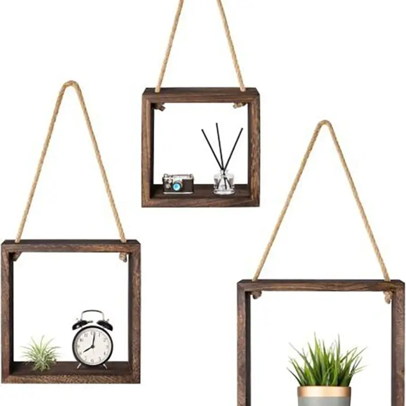 Picture of Hanging Square Floating Shelves 1 PCS - Grey