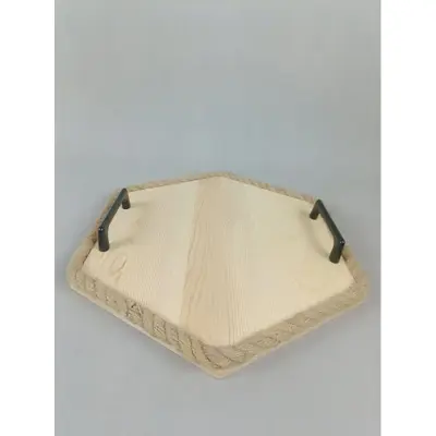 Picture of American Style European Wooden Serving Tray - Multicolor