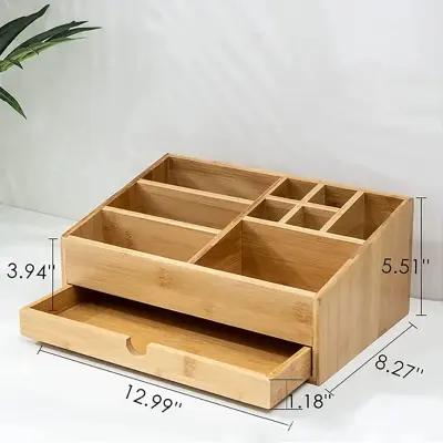 Picture of Wood  Storage Box Cosmetic and Jewelry Display Rack for Bathroom and Living Room - Multicolor