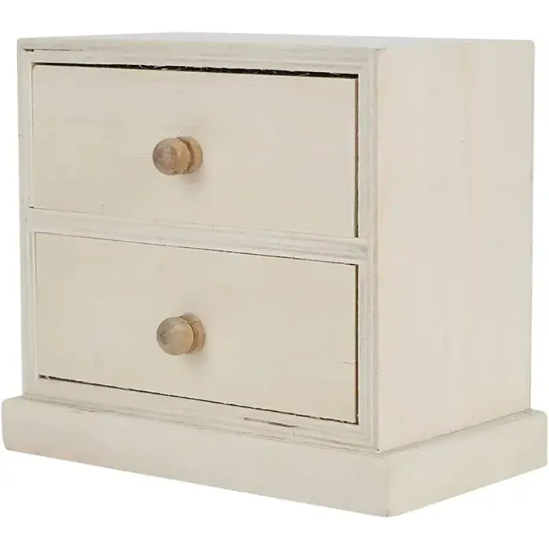 Picture of customised wooden Box Gift Jewelry storage Drawer Case Wood Tea Organizer Container  ( 2 drower ) - Multicolor