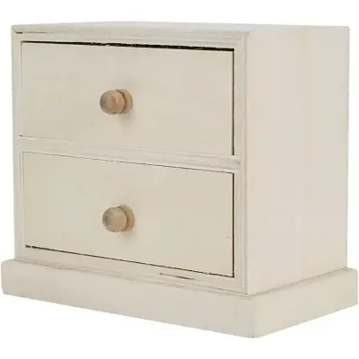 Picture of customised wooden Box Gift Jewelry storage Drawer Case Wood Tea Organizer Container  ( 2 drower ) - Multicolor