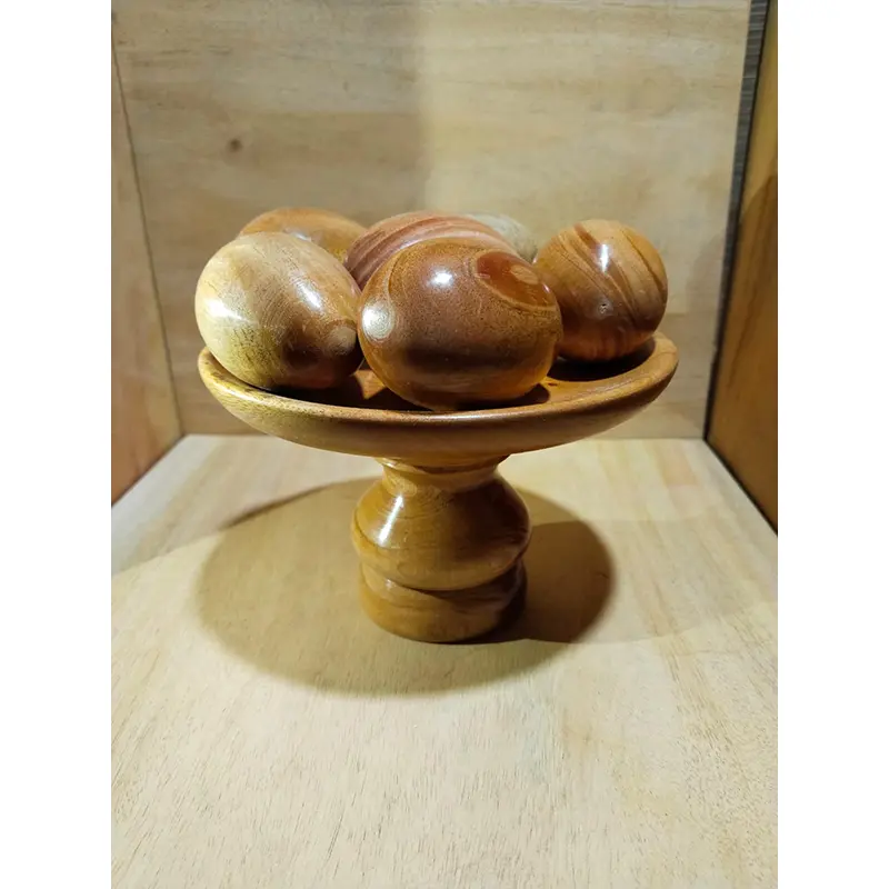 Picture of Wooden Premium Quality baby toys egg set  big size  ( 6 pieces with stand ) - Showpiece - Multicolor