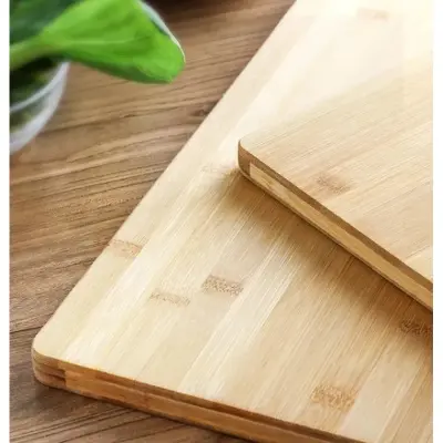 Picture of 1 PCS Customizable Bamboo Chopping Board with Wood Square Block and Handle for Home Kitchen Meat and Vegetable Cutting ( 8 INCH * 12 INCH ) - Multicolor