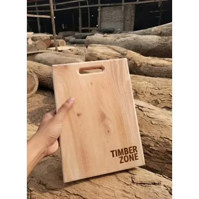 Picture of dual -sided mahogany wood cutting board hard non - slip solid wood for efficient vegetables bones meat cutting  ( 10 inch * 14 inch ) - Multicolor