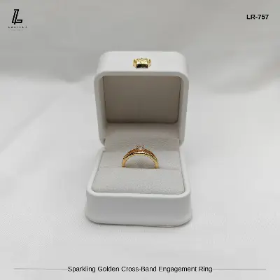 Picture of Luxury Dual-Band Golden Ring | 6 Months Color Guaranteed Golden