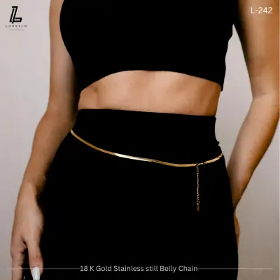 Picture of 18K Gold Plated Stainless Steel Belly Chain | 2 Years Colour Guaranteed Golden