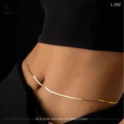 Picture of 18K Gold Plated Stainless Steel Belly Chain | 2 Years Colour Guaranteed Golden