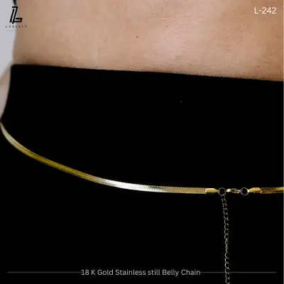 Picture of 18K Gold Plated Stainless Steel Belly Chain | 2 Years Colour Guaranteed Golden