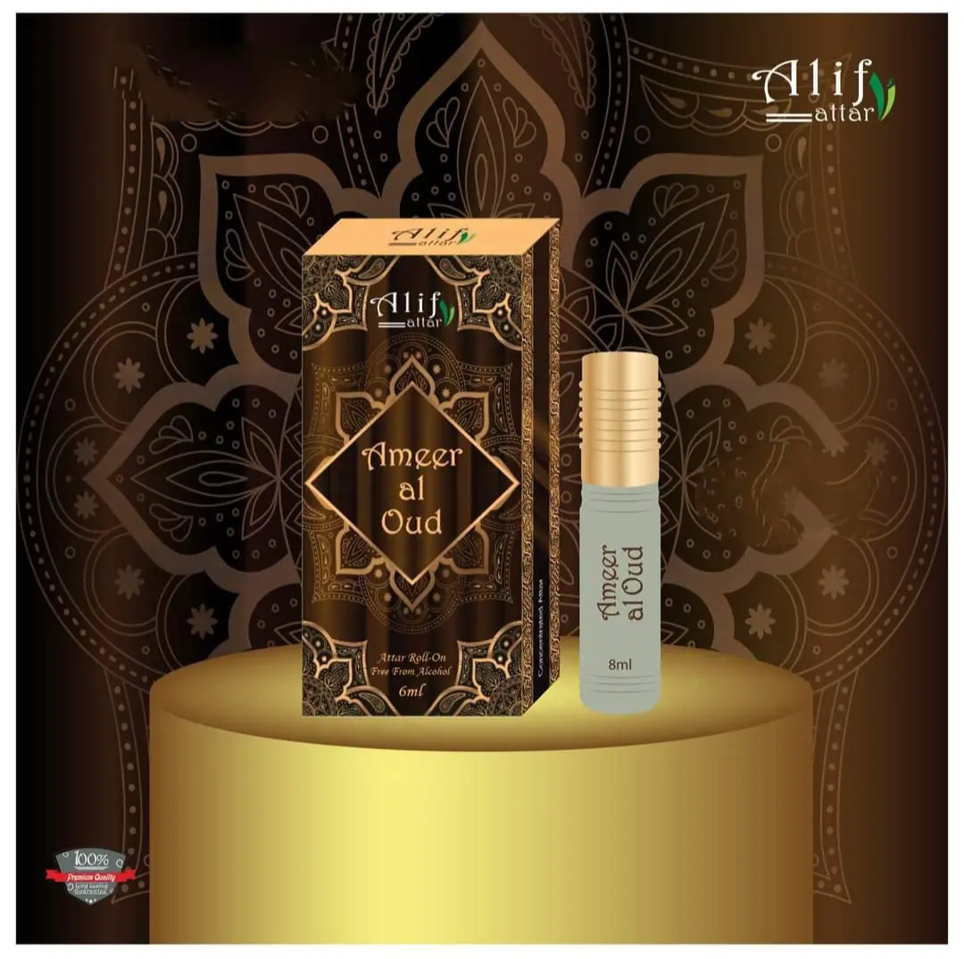 Picture of Alif Ameer al Oud 8ML Roll On Attar by Alif Attar. Ameer al Oud - 8 ml