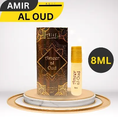 Picture of Alif Ameer al Oud 8ML Roll On Attar by Alif Attar. Ameer al Oud - 8 ml