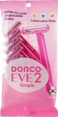 Picture of Dorco Eve 2 Portable Women Razors (Pack of 5) - Pink