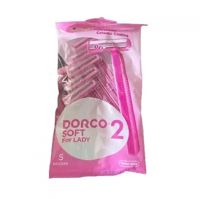 Picture of Dorco Eve 2 Portable Women Razors (Pack of 5) - Pink