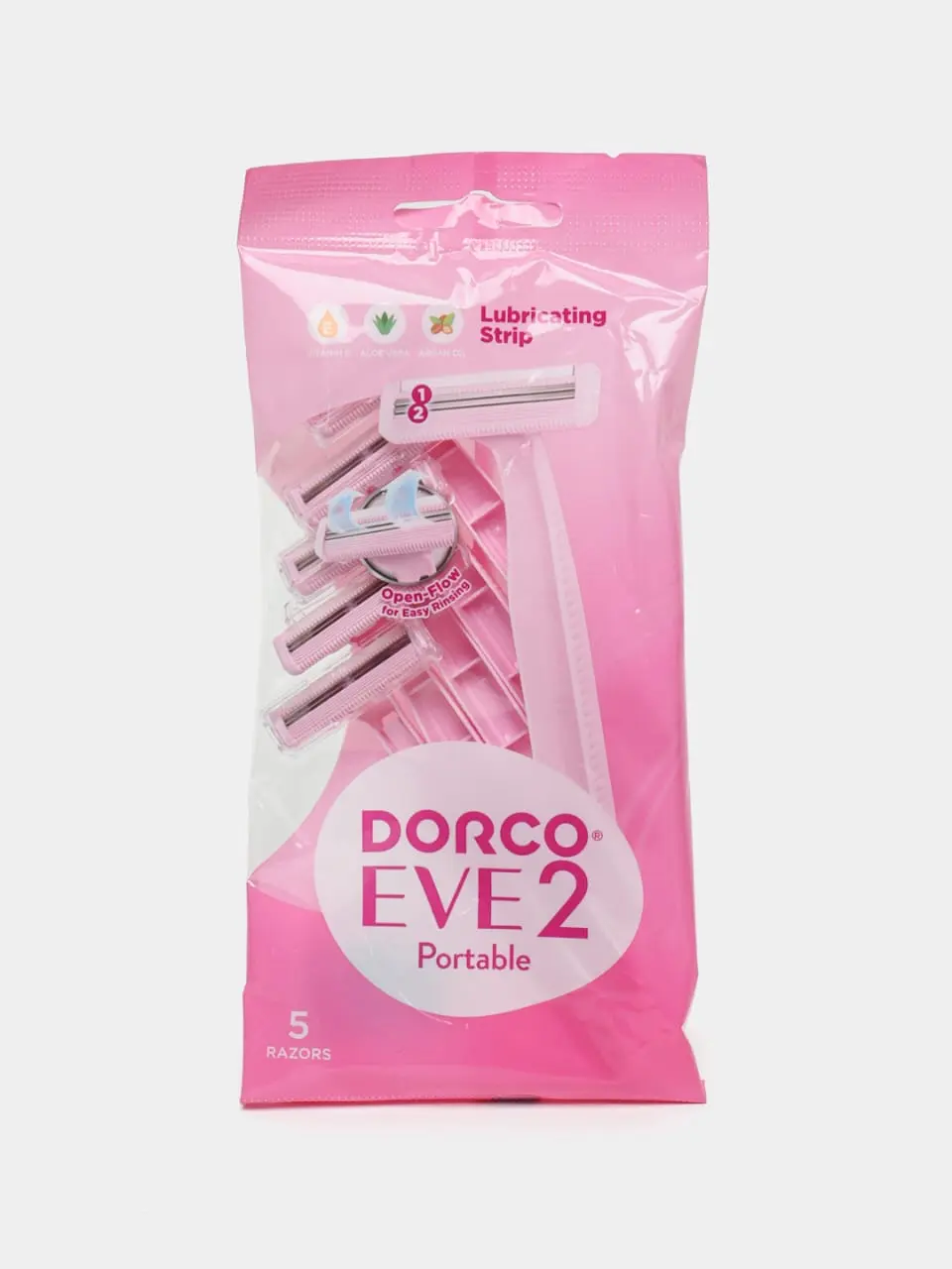Picture of Dorco Eve 2 Portable Women Razors (Pack of 5) - Pink