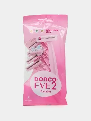 Picture of Dorco Eve 2 Portable Women Razors (Pack of 5) - Pink