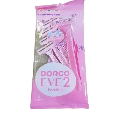 Picture of Dorco Eve 2 Portable Women Razors (Pack of 5) - Pink