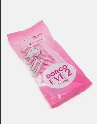 Picture of Dorco Eve 2 Portable Women Razors (Pack of 5) - Pink