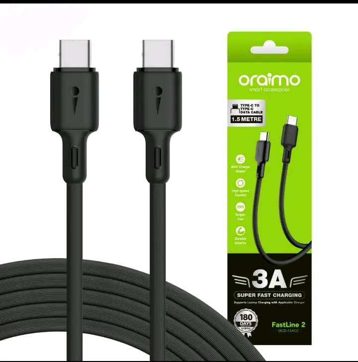 Picture of Data Cable 3A 1M Type C To Lightning Type C To Type C - Black