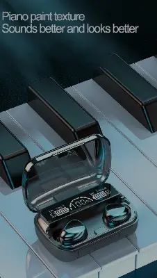 Picture of M10 TWS Wireless Earphone Touch Bluetooth Earplugs In The Ear Stereo Sport Headsets CVC8.0 Noise Reduction Headphones with Digital display black Good effect and easy to use - Bluetooth Headphone - Black