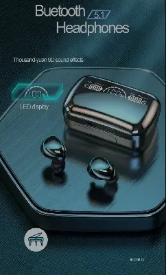 Picture of M10 TWS Wireless Earphone Touch Bluetooth Earplugs In The Ear Stereo Sport Headsets CVC8.0 Noise Reduction Headphones with Digital display black Good effect and easy to use - Bluetooth Headphone - Black