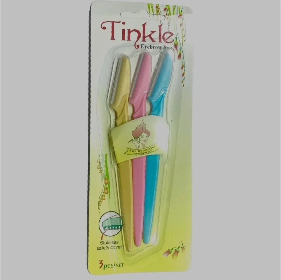 Picture of 3pcs Colorful Eyebrow Trimmer Face Hair
Razors Women Eyebrow Shaver Hair Removal Makeup Tools. - 3Pcs