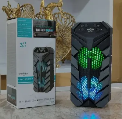 Picture of GTS-1559 Portable Wireless Dual 3 Inch Speaker Outdoor Mp3 Music Player Rechargeable With FM Radio USB TF TWS