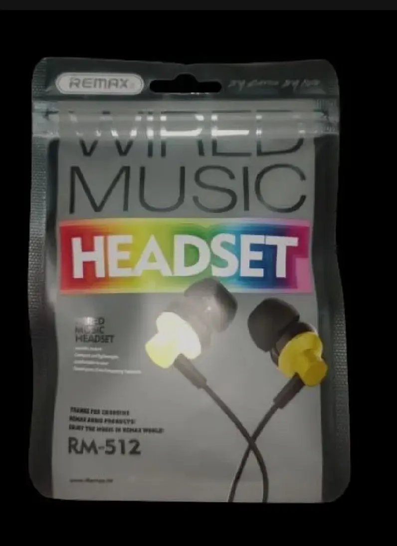 Picture of Remax RM-512 3.5mm Wired Music Earphone Heavy Bass - Black