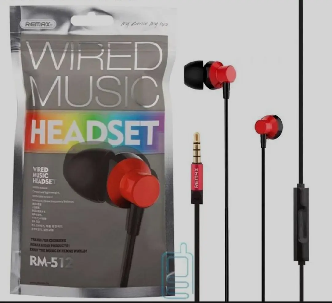 Picture of Remax RM-512 3.5mm Wired Music Earphone Heavy Bass - Black