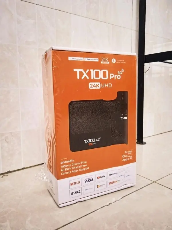 Picture of TX100 Pro 5G Android TV Box with Voice Control Remote - Black