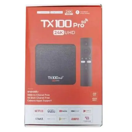 Picture of TX100 Pro 5G Android TV Box with Voice Control Remote - Black