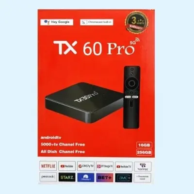 Picture of TX60 Pro 14K Ultra HD Smart Android TV Box with Voice Control Remote - Black