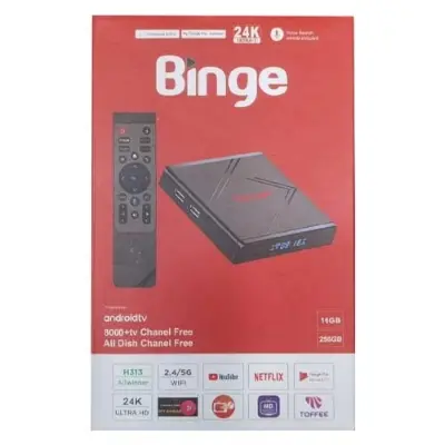 Picture of Binge Android TV Box with Voice Control Remote

24K Ultra HD 16GB DDR3, Storage: 256GB - Black