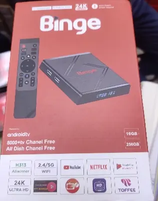 Picture of Binge Android TV Box with Voice Control Remote

24K Ultra HD 16GB DDR3, Storage: 256GB - Black