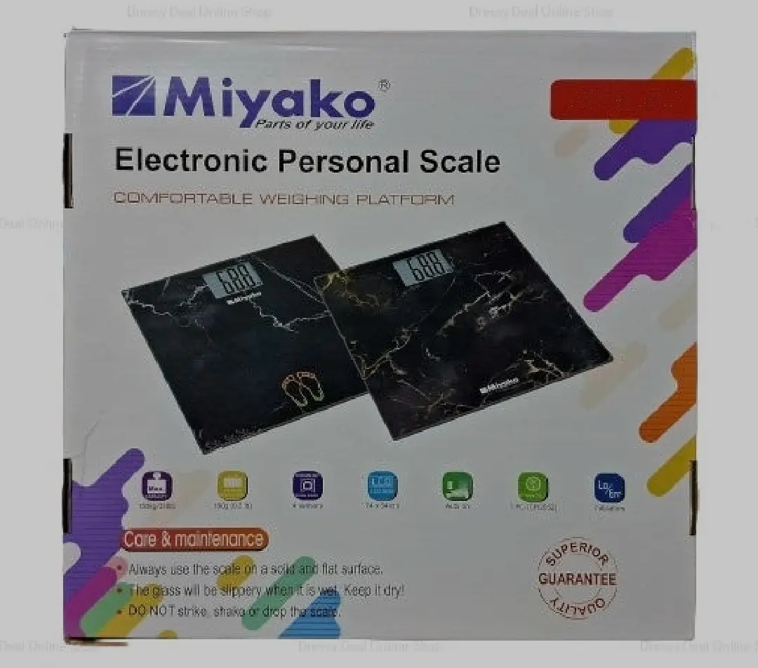 Picture of Accurate Weight Measurement with Miyako Digital Weight Machine/Miyako Electrical Personal Scale MEB5210H Your Reliable Partner for Health and Fitness Goals - Black