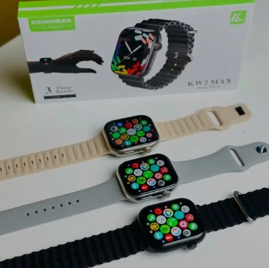 Picture of Keqiwear KW2 Max Smartwatch With 3 Bracelets 49mm - Multicolor