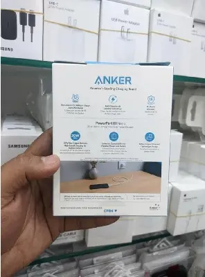 Picture of Official Anker PowerPort IQ3 Fast 20W USB-C Adapter compatible with Apple iphones - White