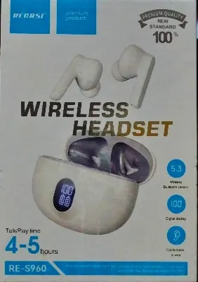 Picture of RECRSI RE-S960 Wireless headset Digital Display - Multicolor - White