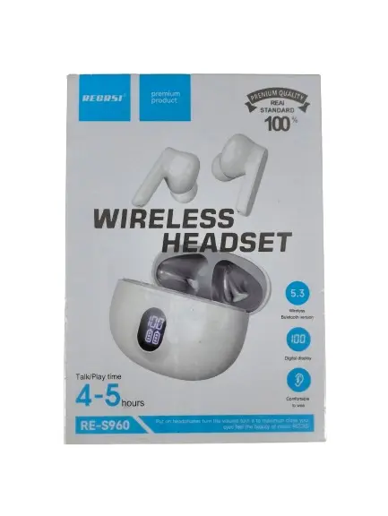 Picture of RECRSI RE-S960 Wireless headset Digital Display - Multicolor - White