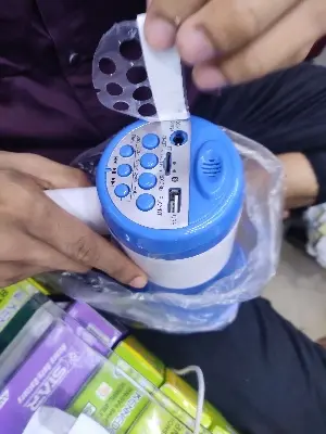 Picture of Hand Mike Handheld Lithium Megaphone 619U with built-in siren - Blue